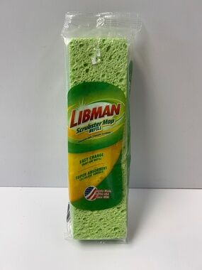 Libman Scrubster Mop Refill Easy Change Snap On Refill Super Absorbent #03105